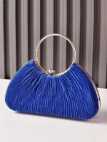 Women's Christmas Party Velvet Handbag – Elegant Red, - Image 5