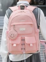 Waterproof Teen Girls Backpack with Pendant Coin Purse - Fashion - Image 2