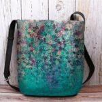 Women's Artistic Floral Print Crossbody Bag - Vibrant - Image 8