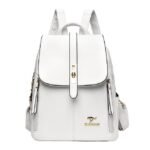 Elegant PU Leather Backpack for School and Travel - Stylish and - Image 10